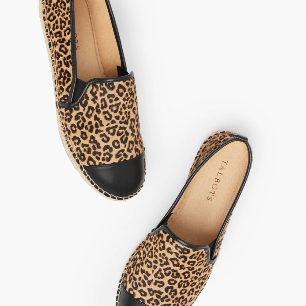 Talbots Brown and Black Leopard Print Loafers